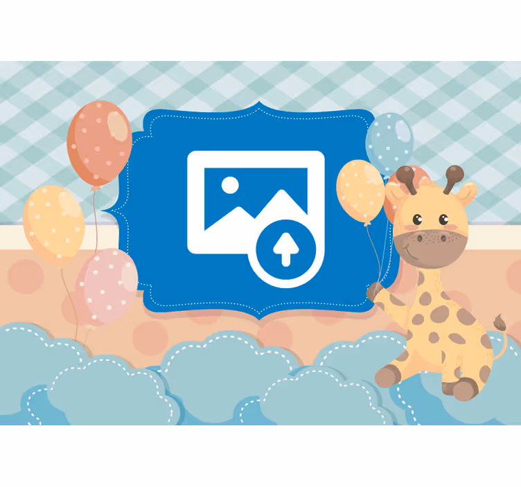 Foto tapete rasadnik žirafa s personaliziranom slikom - TenStickers