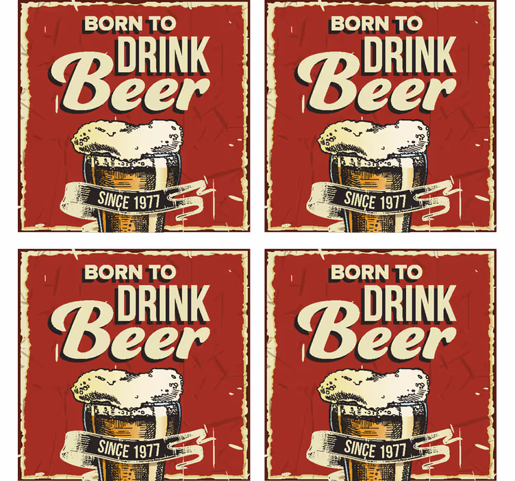 Personalizirano rođen da pije pivo podmornica - TenStickers