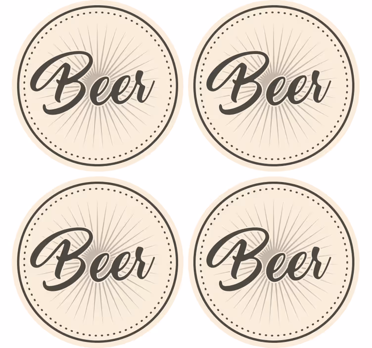 Vintage tekst pivske vinil prostirke - TenStickers
