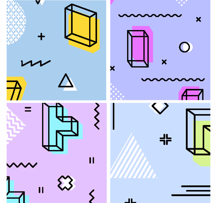Memphis uzorci moderni podmetač za čaše - TenStickers
