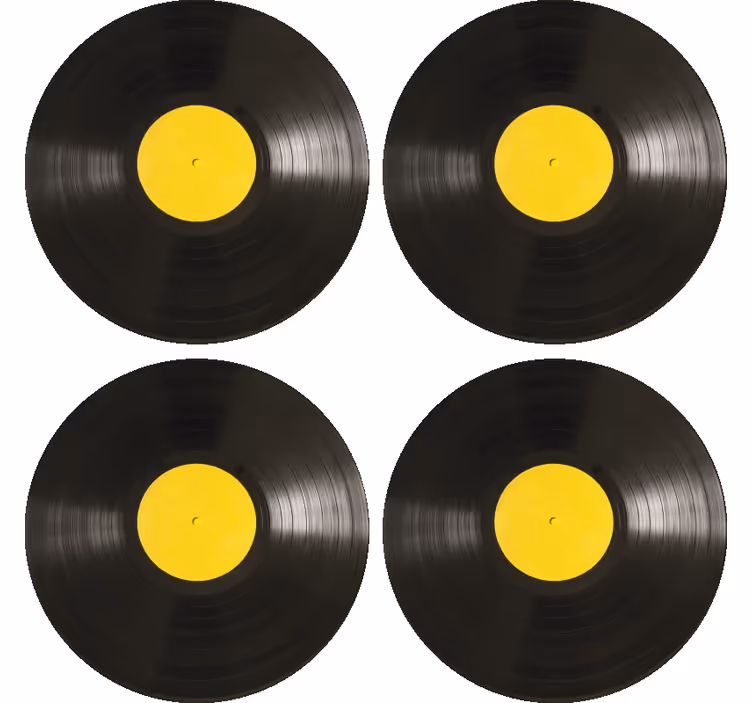 Vinil disk moderni podmetač za čaše - TenStickers