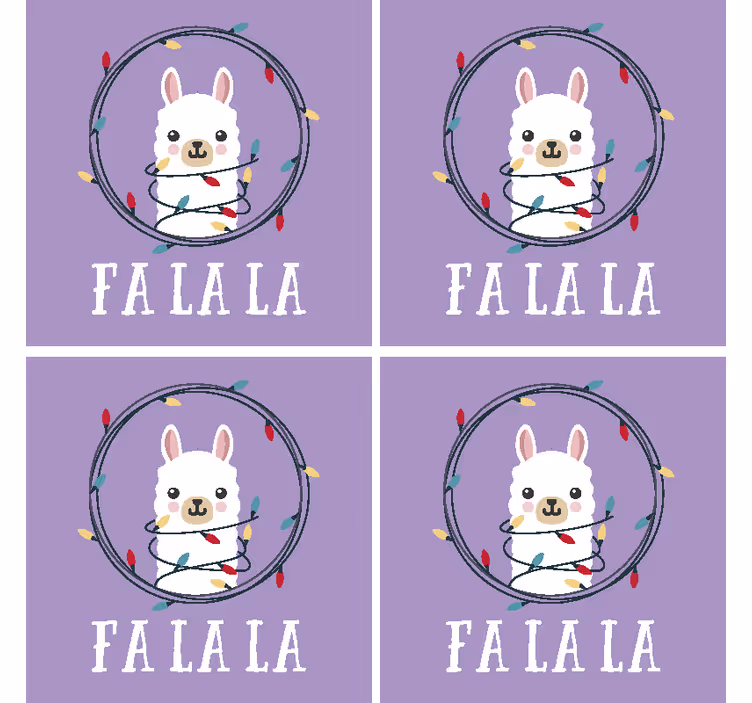 Božićne alpake piju podmornice - TenStickers