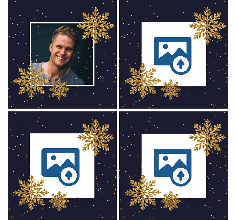 Božićni okvir s fotografijama prilagođenih podmetača - TenStickers