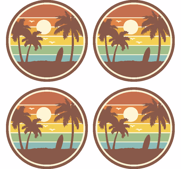 Retro surf krajolik piće podmornica - TenStickers