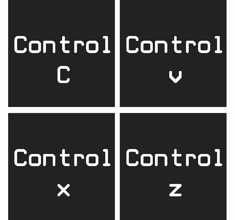 Kontrola c + control v geek coasters - TenStickers