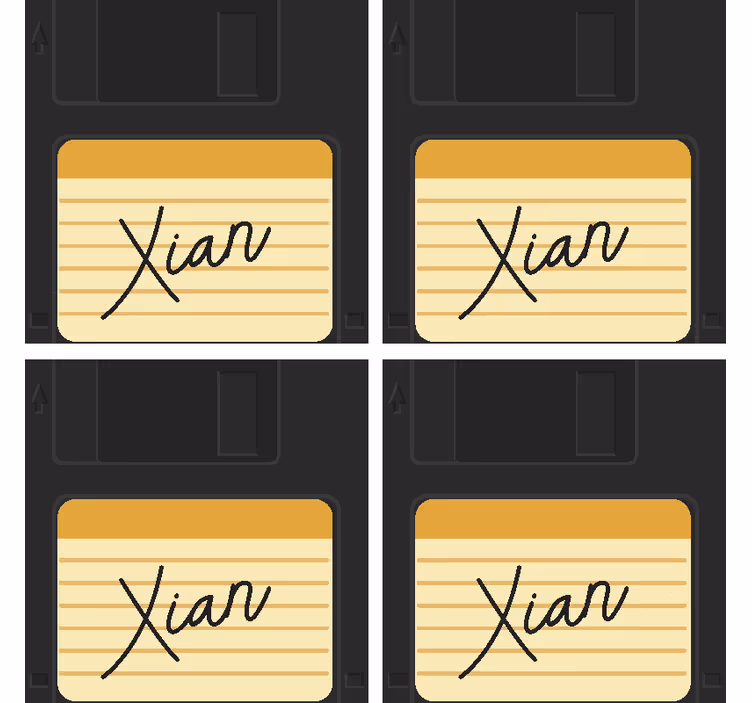 Disketa s imenom geek coasters - TenStickers