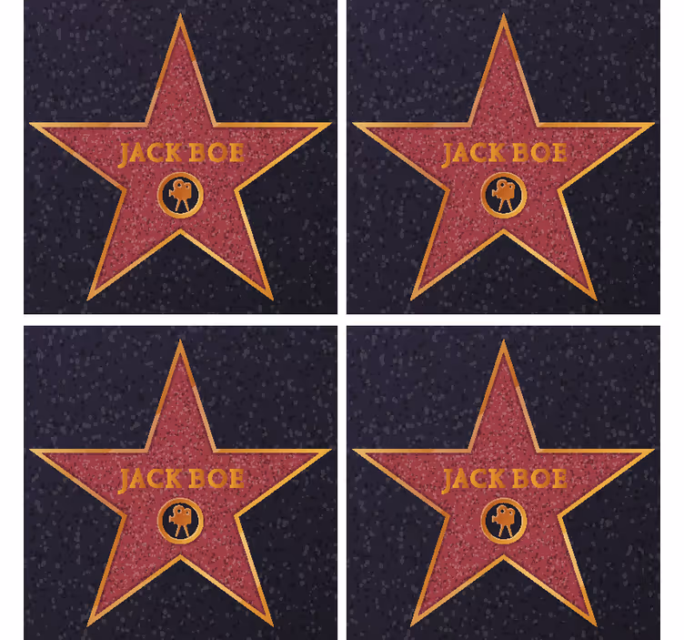 Hollywoodska zvijezda s imenom geek coasters - TenStickers