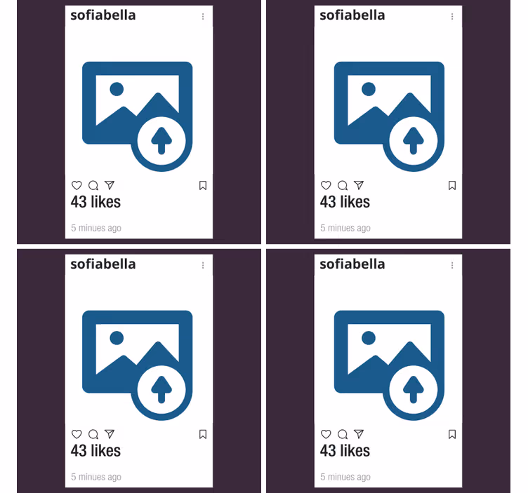 Instagram s fotografijama i tekstom prilagođenih podmetača - TenStickers