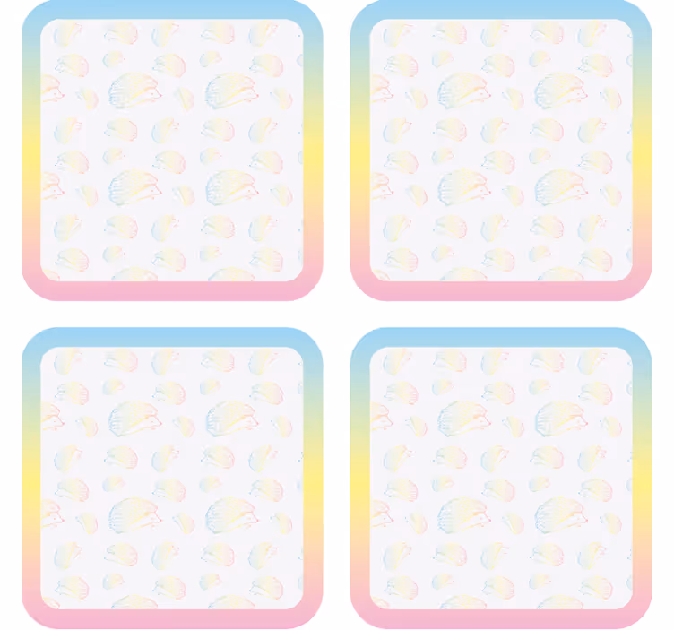 Podmetač za čaše prilagodljiv s uzorkom šarenih meduza - TenStickers