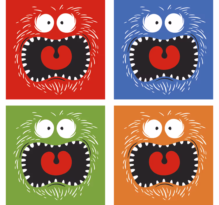Moderno i šareno podmetače za piće za halloween - TenStickers