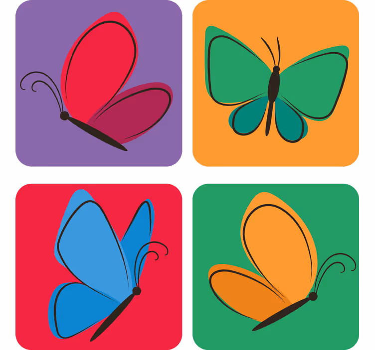 Leptiri koji lete za djecu podmetač za leptir - TenStickers