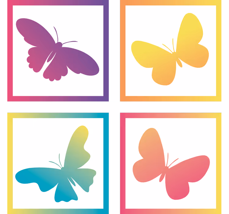 Gradijent leptira podmetač za leptir - TenStickers