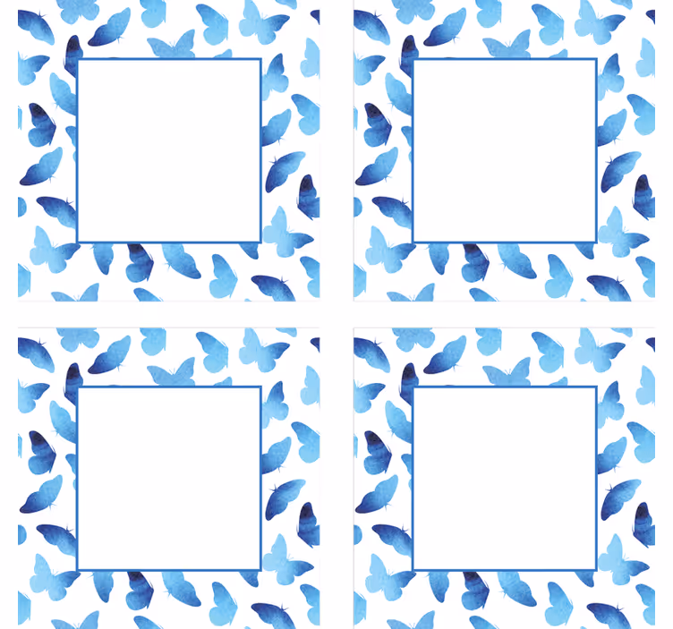 Naslikani leptiri podmetač za čaše - TenStickers