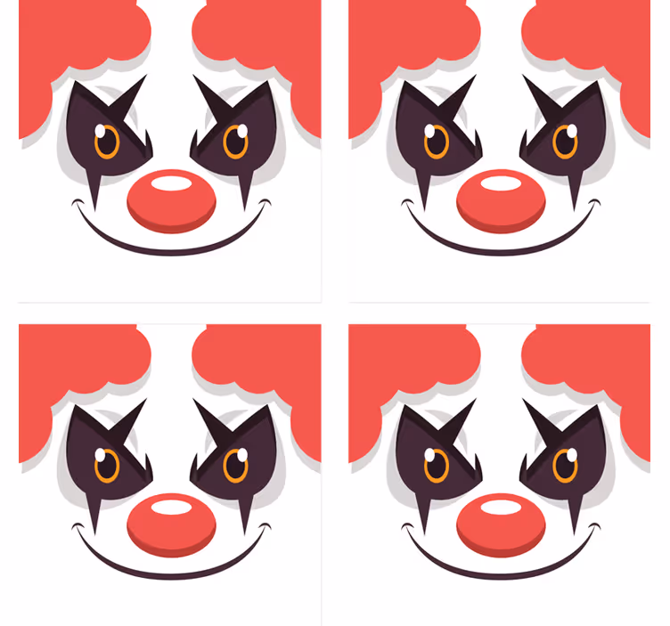 Loš klaun crtanje halloween podmetača - TenStickers