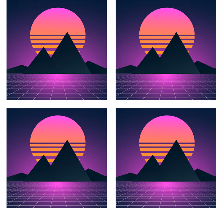 Vintage i retro podmetači za sunčanje iz 70-ih - TenStickers