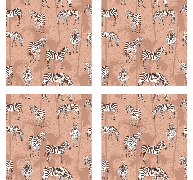 Smeđe palme zebra podmetač - TenStickers
