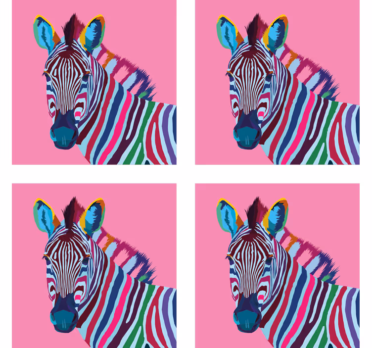 Zebra pop art zebra podmetač - TenStickers