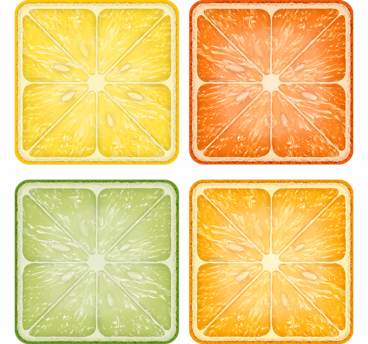 Podmetač za čaše citrusni rez minima - TenStickers