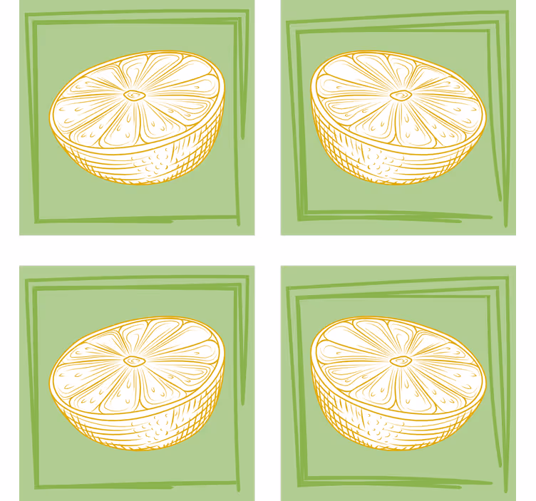 Podmetač za čaše prilagodljiv s ilustracijom limete - TenStickers