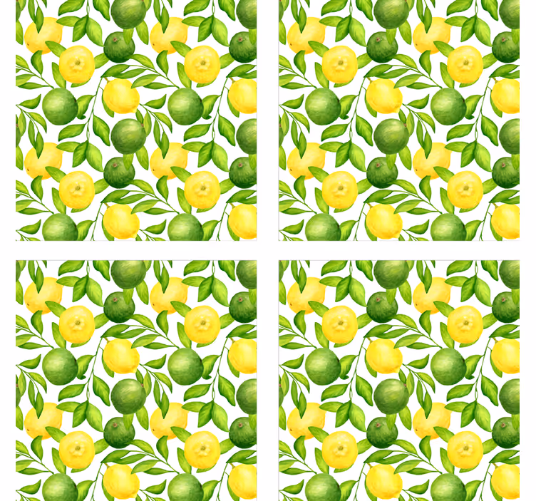 Podmetač za čaše s živahnim citrusa cvjetnim uzorkom - TenStickers