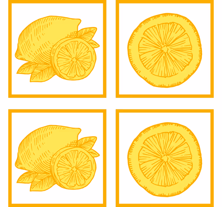 Podmetač za čaše s ilustracijama citrusa - TenStickers