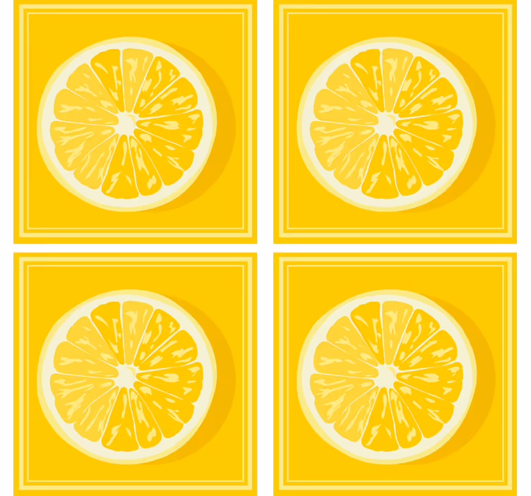 žuta kriška limuna podmetač za citruse - TenStickers