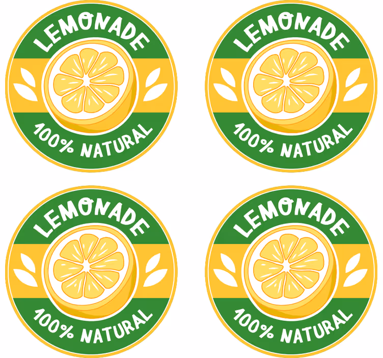Podmetač za čaše citat natural lemon slice - TenStickers