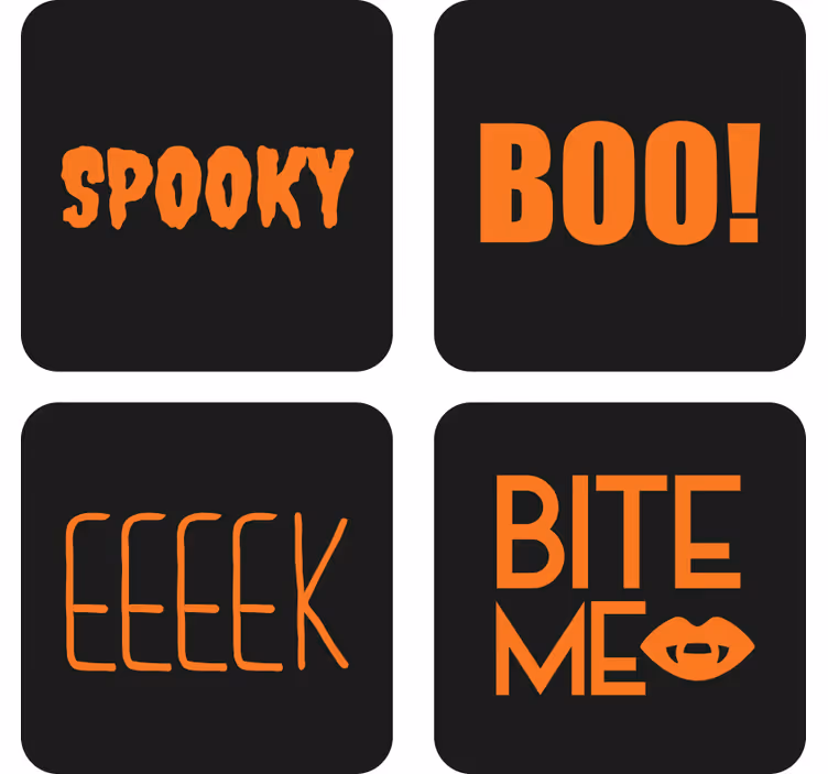 Podmetač za noć vještica s grafikom teksta - TenStickers