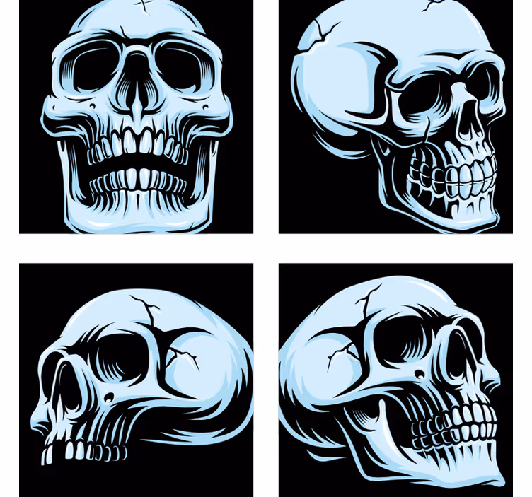 Velika lubanja podmetač halloween - TenStickers