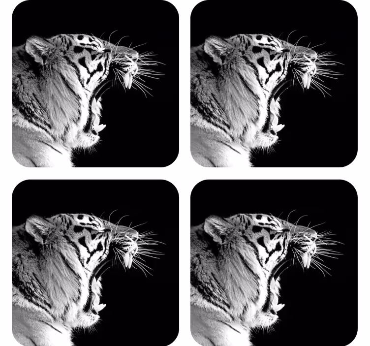 Podmetač za čaše nakaza profil veličanstvenog tigra - TenStickers