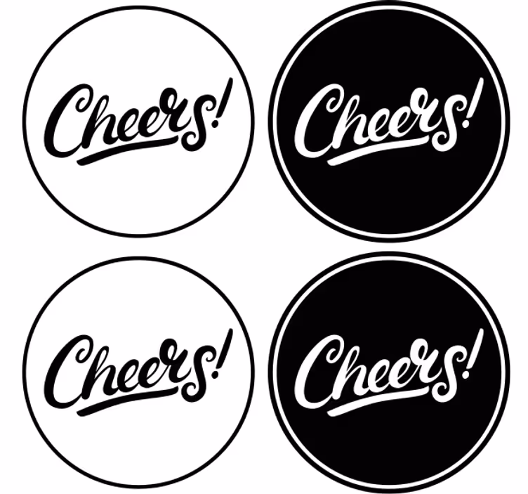 Prostirke za pivo s modernom tipografijom cheers - TenStickers