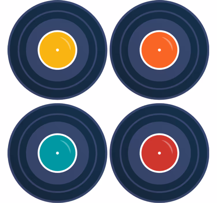 Podmetač za čaše nakaza šarena vinilna inspiracija - TenStickers