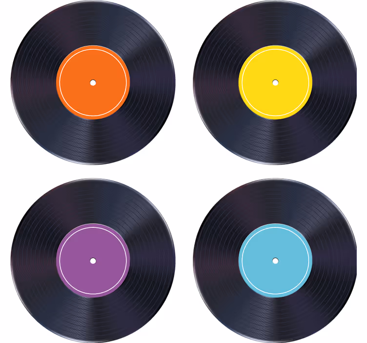 Podmetač za čaše berba šarene vinile - TenStickers
