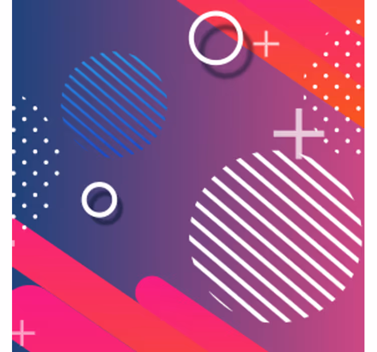 Podmetač za čaše s geometrijskim uzorkom krugova - TenStickers