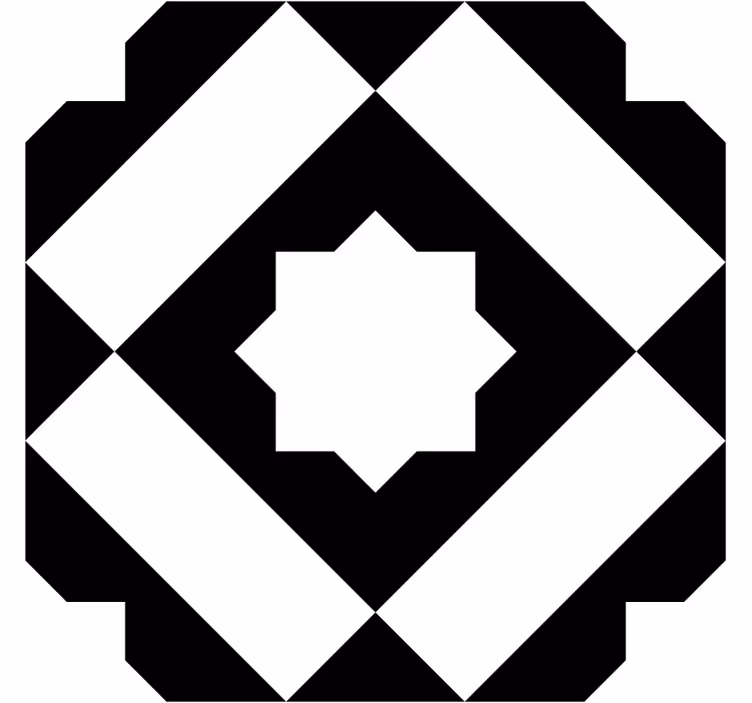 Podmetač za čaše s geometrijskim crnim uzorkom - TenStickers
