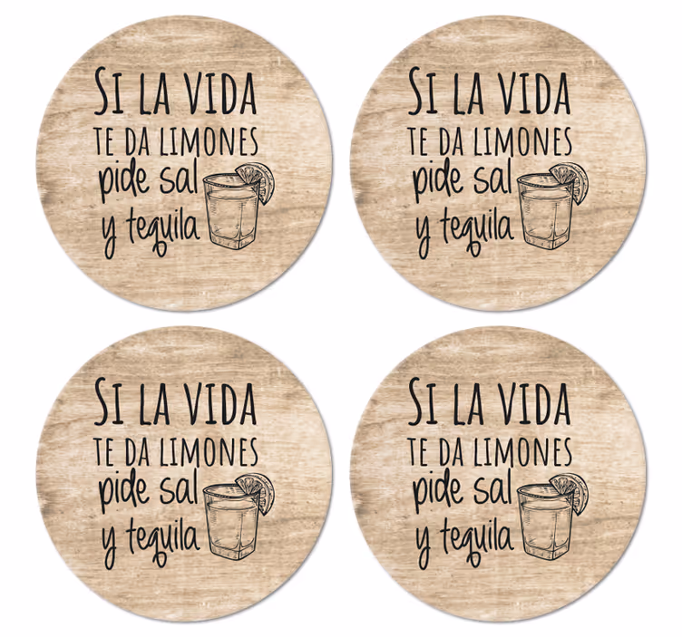 Podmetač za čaše citat uživajte u trenucima života - TenStickers