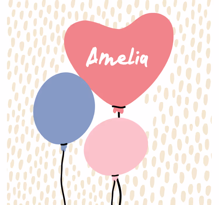 Sretni b-day baloni s imenom više podmetača - TenStickers
