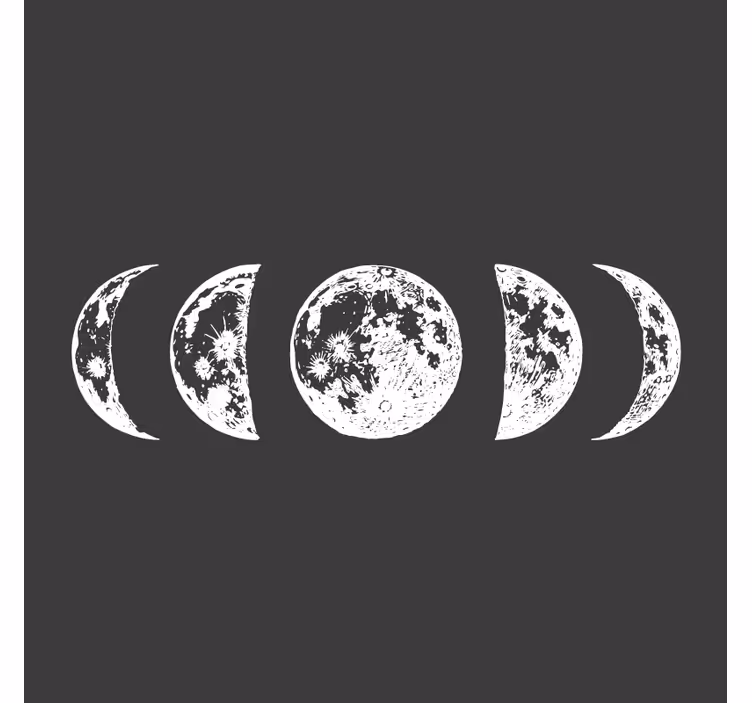 Podmetač za čaše s ilustracijom lunarnih faza - TenStickers