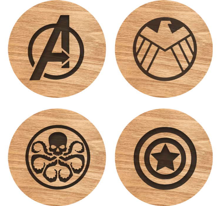 Osvetnici podmetači postaviti geek podmetači - TenStickers