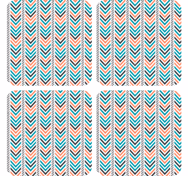Podmetač za čaše u uzorku chevron - TenStickers