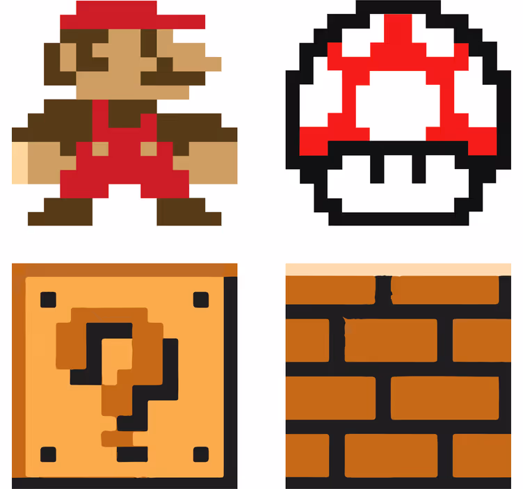 Super mario teme podmetači za geek - TenStickers