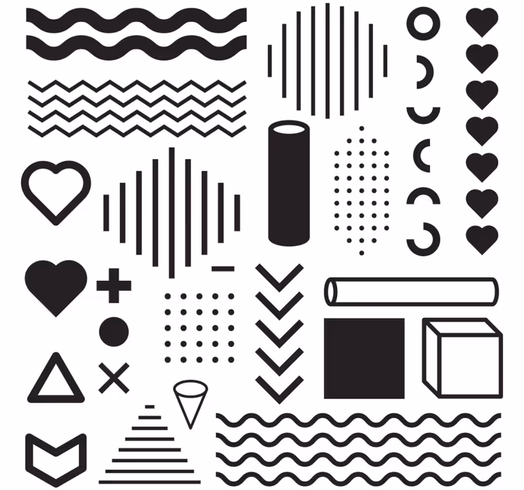 Podmetač za čaše geometrijska istraživanja oblika - TenStickers