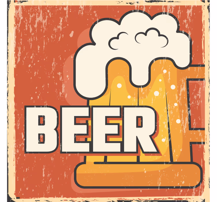 Prostirke za pivo s grafikom pivskog krigli - TenStickers