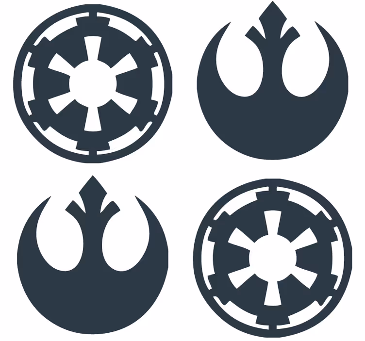 Podmetač za čaše moderan kolekcija simboličnih emblema - TenStickers