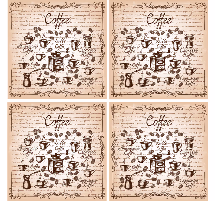 Decoupage s pićima vintage podmetač za čaše - TenStickers