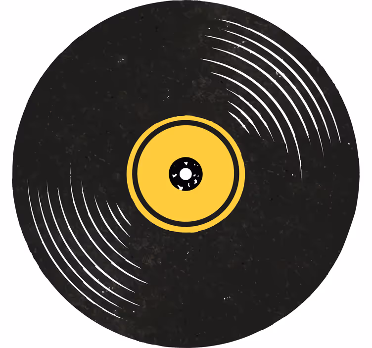 Vinil ploče vintage podmetač - TenStickers