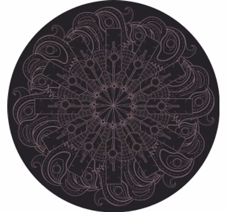 Podmetač za čaše s složenim mandala uzorkom - TenStickers