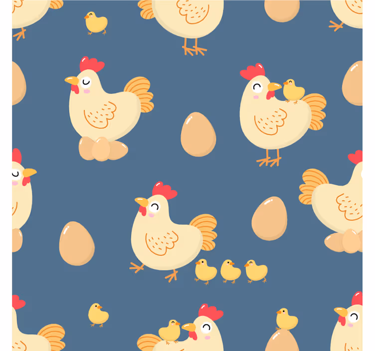 Podmetač za čaše nakaza veseli pilići s jajima - TenStickers