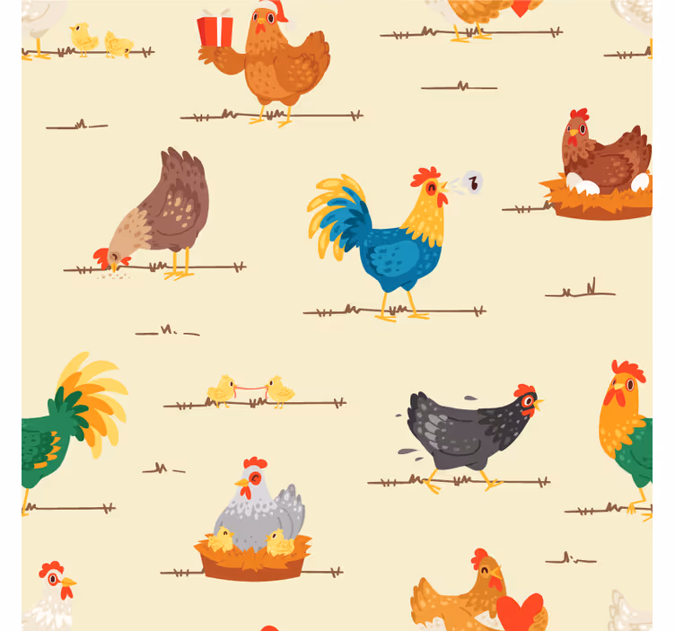 Podmetač za čaše moderan Šareni farmi životinje - TenStickers
