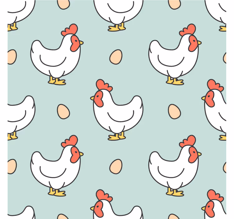 Podmetač za čaše moderan s motivom pilića i jaja - TenStickers